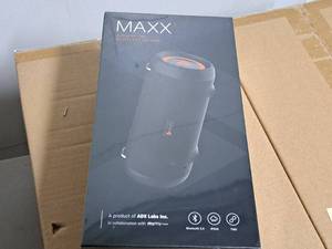 lot 317 image: ADX Labs Maxx2 Black Outdoor TWS Bluetooth Speaker (New in Box)
