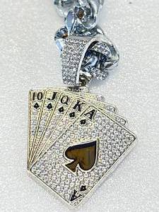 lot 6 image: Bling Bling Poker Hand Necklace