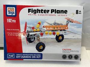 lot 24 image: 102pc Fighter Plane Metal Erector Set