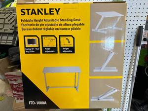 lot 58 image: New Stanley Foldable Adjustable Standing Desk