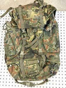 lot 94 image: Original German Military Flecktarn Rucksack Backpack