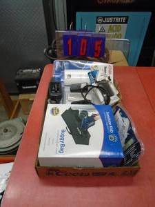 Flat of buggy bag & electronics. As shown.