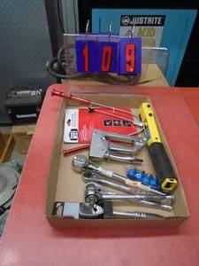Flat of misc tools for parts or repair. As shown.