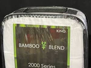 lot 19 image: Bamboo White King Sheet Set (6)