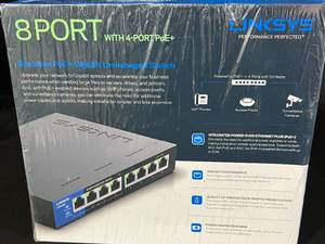 lot 51 image: Linksys 8-Port Switch with 4-Port PoE