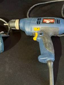lot 77 image: Bosch Jigsaw and Ryobi Drill