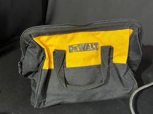 lot 81 image: DeWalt Angle Grinder & Tool Bag & Bosch Angle Grinder