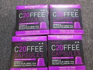 4 packages of 20 c20 coffee capsule...