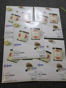5 packages of 200 avery oval labels...