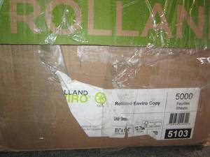 case of roland 8.5x 14 white printe...