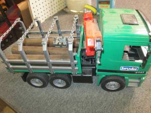 bruder 4143 toy wood hauling truck ...