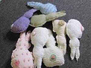 8 stuffed bunnies ...