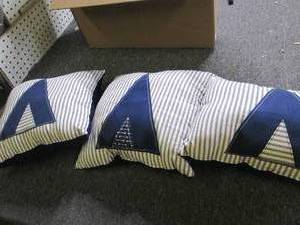 3 teepee navy pillows ...