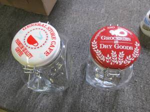 2 vintage inspired shop jars...