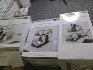 lot of 3 metal organizers open box ...