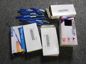 lot of pens and marks a lot ...