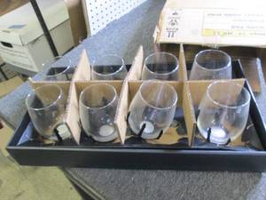 case of 8 19 oz stemless wine glass...