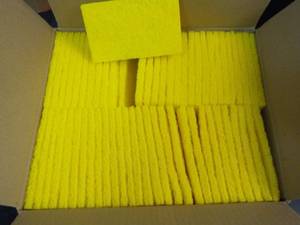 60 - 3 x 5 Yellow Scrubbing Pads...