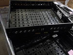 4 Black Collapsible Plastic Trays 1...