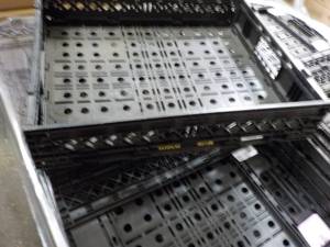 4 Black Collapsible Plastic Trays 1...