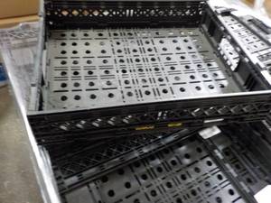 4 Black Collapsible Plastic Trays 1...