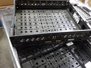 4 Black Collapsible Plastic Trays 1...