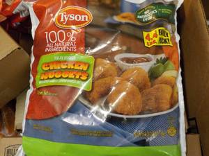 4.4 lb. Box Frozen Tyson Chicken Nu...