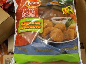 4.4 lb. Box Frozen Tyson Chicken Nu...