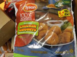 4.4 lb. Box Frozen Tyson Chicken Nu...