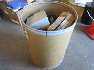 lot 16 image: (EW6) Barrel Full of Assorted AV Co...