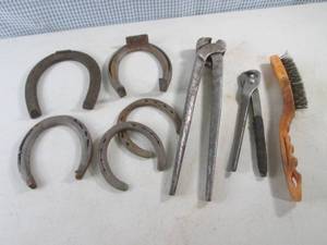 lot 72 image: (EC1) Horseshoes and Hand Tools...