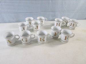 lot 88 image: (CS) Assorted Initialed Espresso Cu...