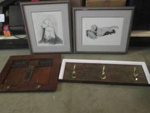 lot 108 image: (F-3) 2 Wall Mount Coat Hangers and...