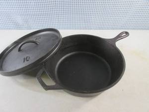 lot 120 image: (BS) Lodge 10 Cast Iron Pan and Lid...
