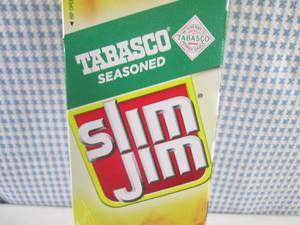lot 127 image: (B-3) Box of 24 Slim Jim Tabasco Se...
