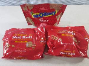 lot 149 image: (B-1) 2 Bags Salted Nut Roll Bite S...
