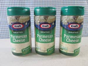 lot 151 image: (B-3) 3 Bottles Grated Parmesan Che...