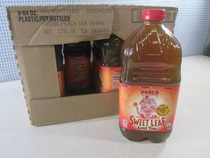 lot 193 image: (B-3) 8 Bottles Peach Sweet Leaf Ic...