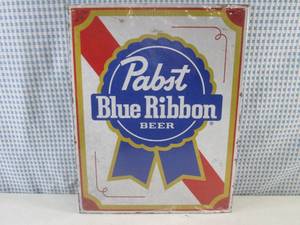 lot 308 image: (G-1) Pabst Blue Ribbon Beer Tin Si...