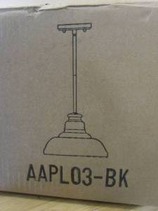 Black Pendant Light with Clear Glass Cover (OPEN BOX)