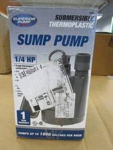 Superior Pump 92250 14-HP Thermoplastic Submersible Sump Pump with Tethered Float Switch (OPEN BOX)