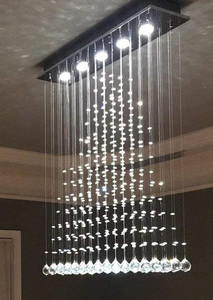 Pyramid Raindrop Crystal K9 Chandelier Pendant Flush Mount Ceiling Light Fixture (OPEN BOX)