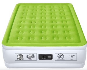 YENING Full Size Air Mattress with Built in Pump Raised Double Blow up Bed Inflatable Camping Airbed Electric 18 Inch Tall (OPEN BOX)