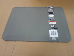 Kangaroo Brands Original 34 Anti-Fatigue Comfort Standing Mat Kitchen Rug, Phthalate Free Mats, Non-Toxic, Waterproof, Ergonomical Floor Pad, Rugs Office Stand Up Desk, 24x17 (Gray)