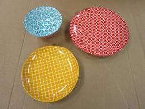 Dowan Porcelain Plate And Bowl Set - Set Of 12 - 8 Plates & 4 Bowls