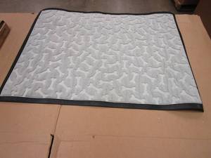 46 in x 35 in Outdoor Rug with Biscuit Designs (OUT OF PACKAGING)