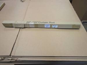 66 in - 120 in Adjustable Black Curtain Rod (OPEN BOX)