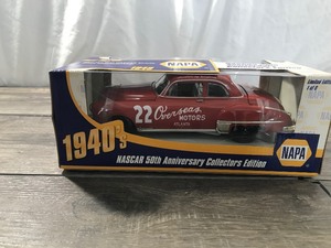 lot 32 image: Rare 1949 124 scale die cast 22 Red Byron Overseas Motors Action Napa 50th Anniversary