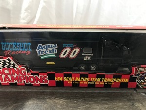 lot 83 image: 1998 NASCAR Racing Champions Team Aqua Fresh Buckshot Jones #00 164 scale die cast transporter