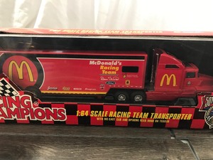 lot 84 image: 1998 NASCAR Racing Champions Team McDonalds Bill Elliott 164 scale die cast transporter